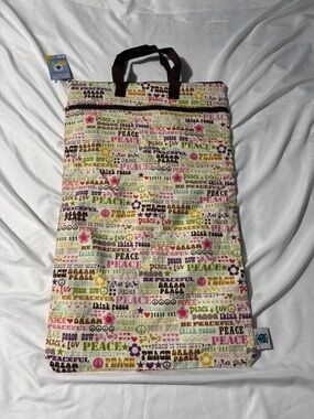 Planet Wise Reusable Wet Bag NWT Waterproof Zip Tote Double Zipper Baby Gym